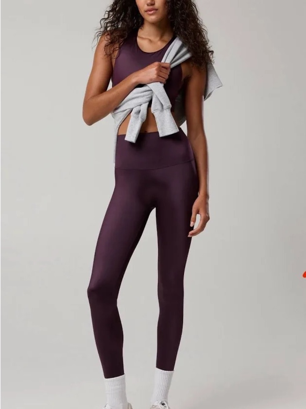 NWT OFFLINE By Aerie High Waisted Legging Goals Gloss Cool Berry Women's XS Long